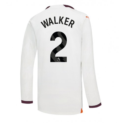 Pánský Fotbalový dres Manchester City Kyle Walker #2 2023-24 Venkovní Dlouhý Rukáv